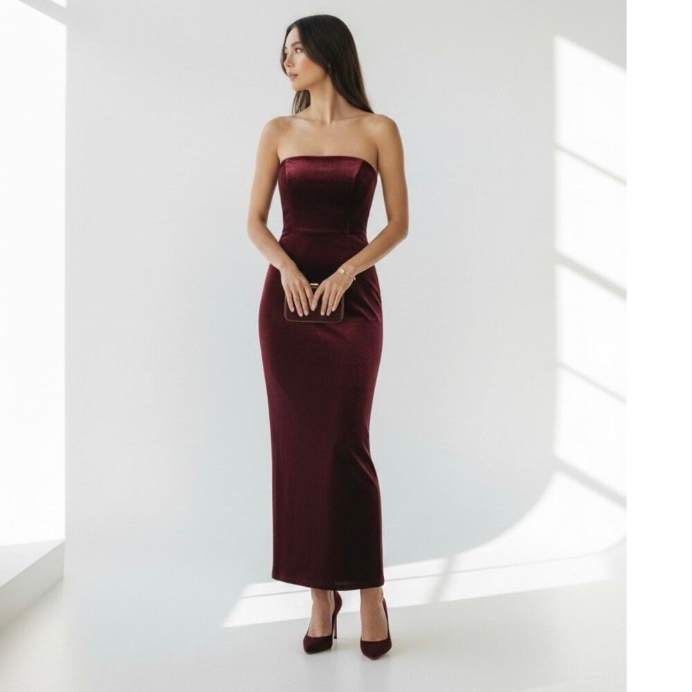 Reformation Women's Sylvania Velvet Maxi Dress Chianti Size XL Petite NWT